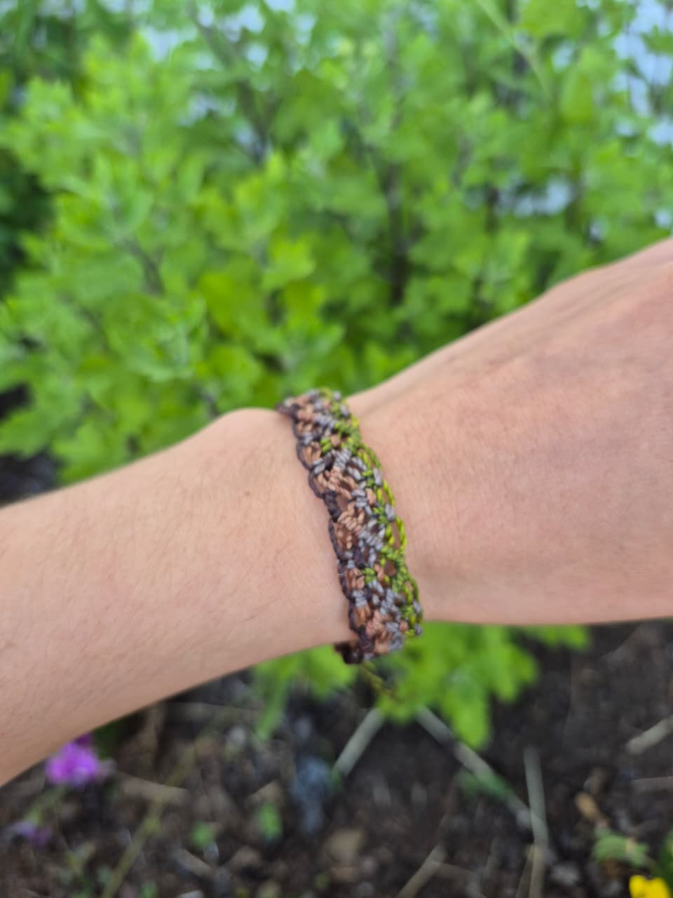 Pulsera de macramé tierra