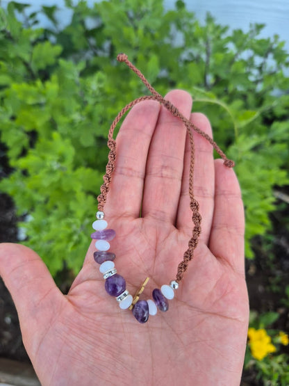 Pulsera de piedra natural amatista