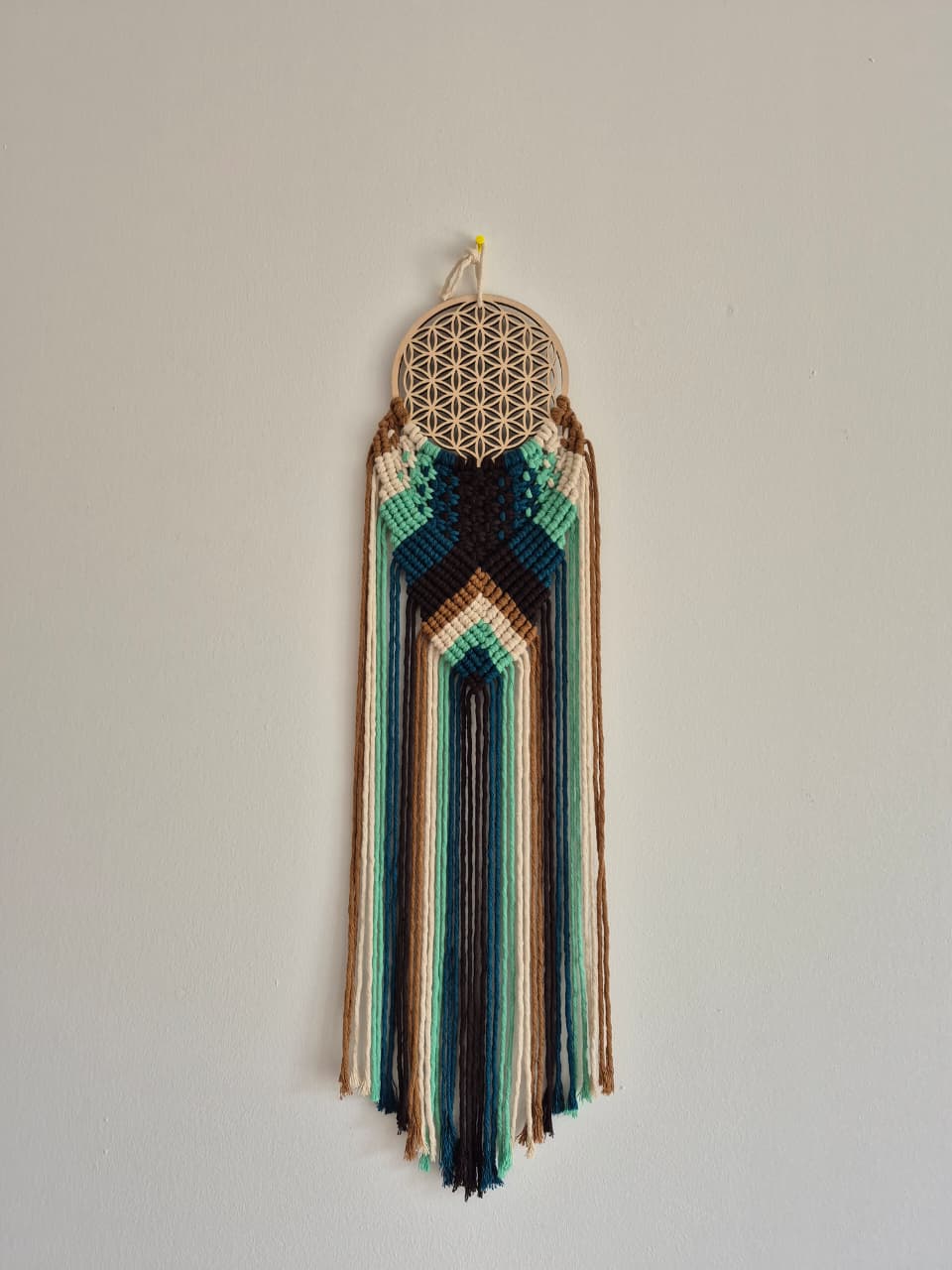 Telar decorativo macramé y mandala