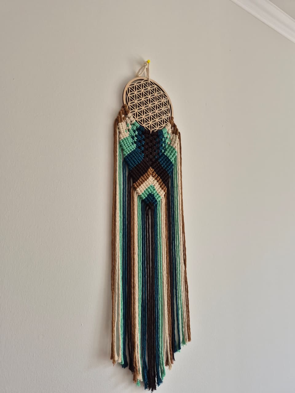 Telar decorativo macramé y mandala