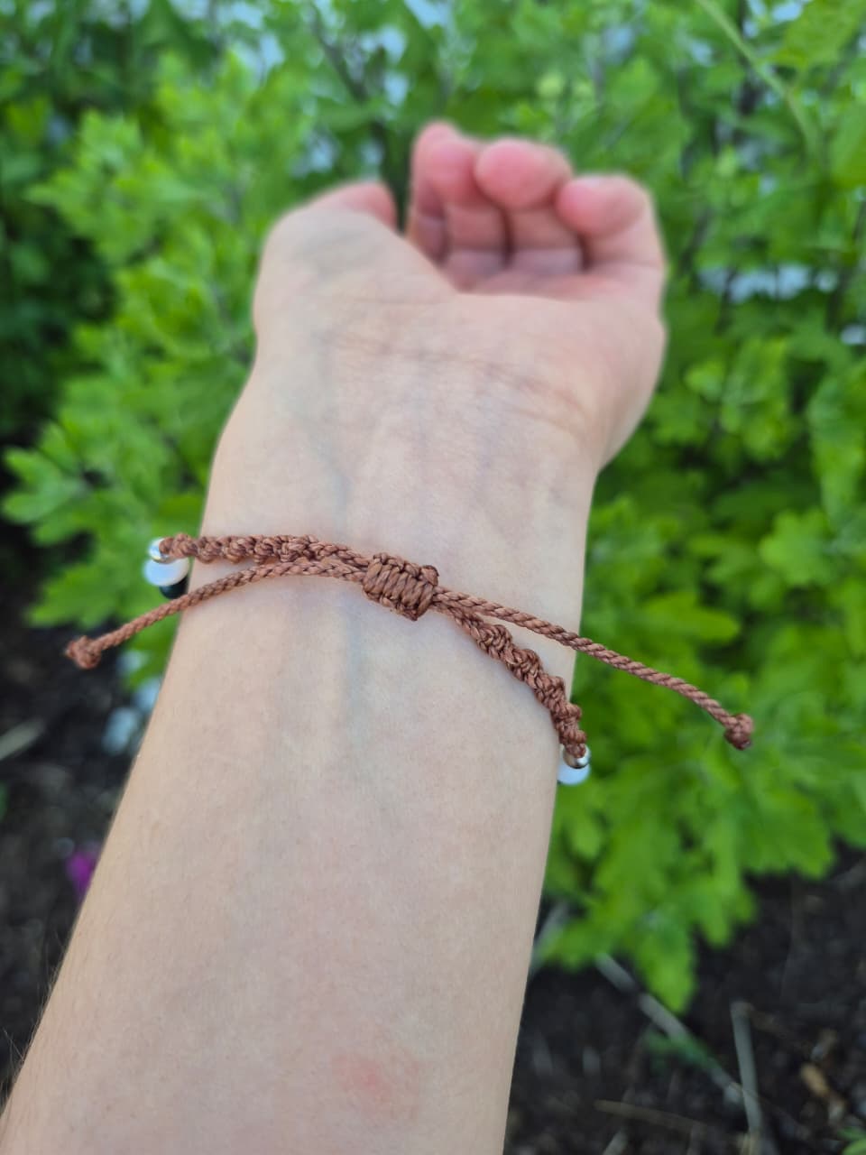 Pulsera mix piedras macramé