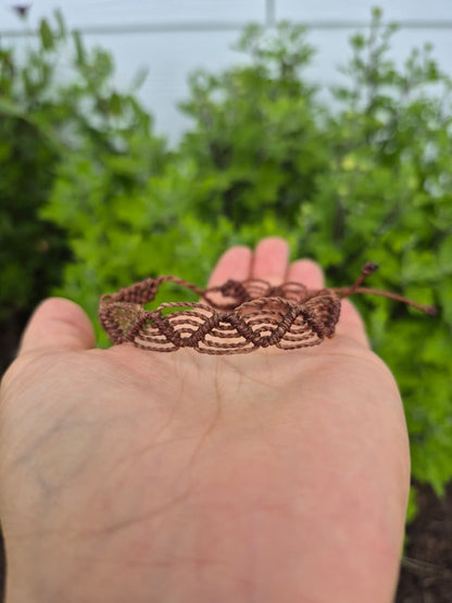 Set 2 pulseras macramé tierra