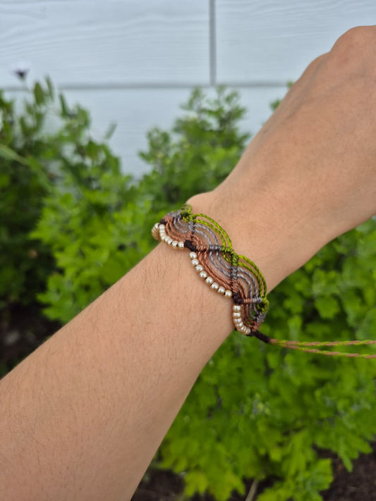 Pulsera macramé mostacilla