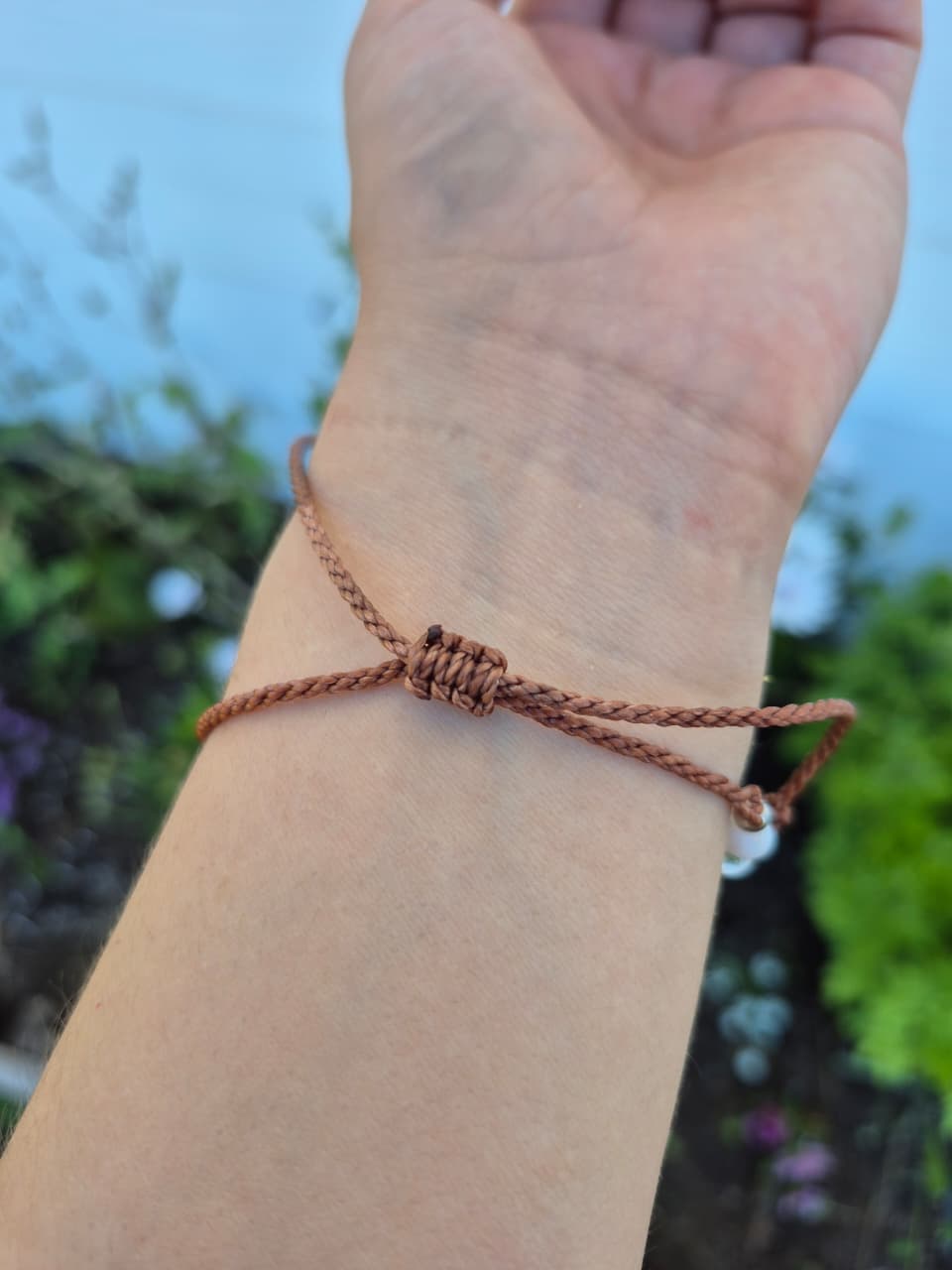 Pulsera piedra obsidiana y nacar