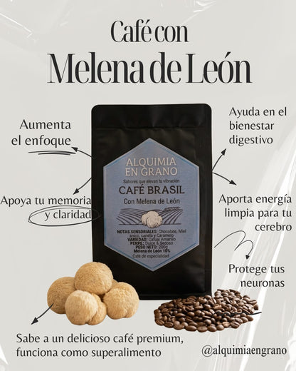 Café de especialidad Brasil con melena de León