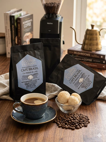 Café de especialidad Brasil con melena de León
