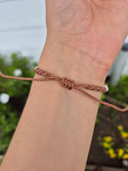 Conjunto collar + pulsera macramé ojo de tigre