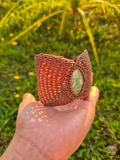 Brazalete macramé piedra variscita